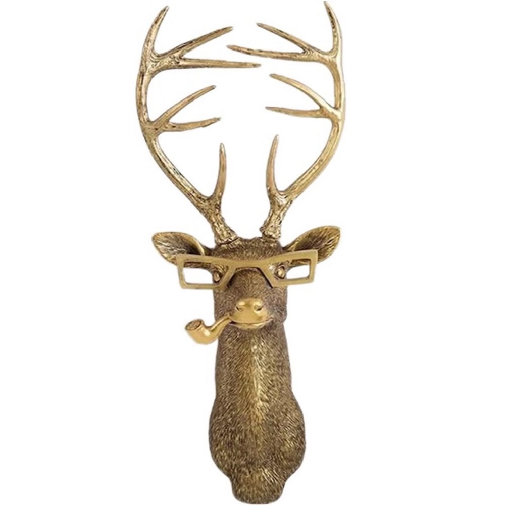 Gold Animal Head Wall Decor Wall Sculpture Home Decor Statue For Living Room new